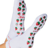 Kikiva 'Strawberry' Pilates Grip Socks