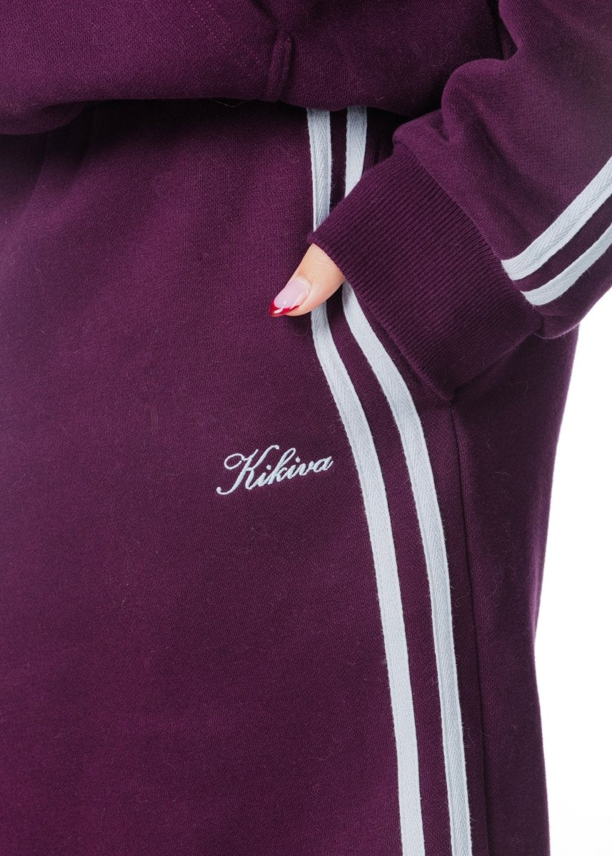 'LIMITED EDITION' Racer Trackpant - Burgundy - Kikiva Collection