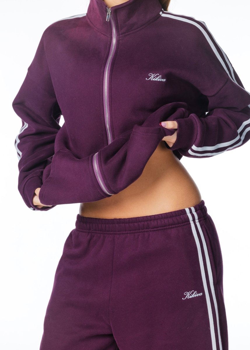 'LIMITED EDITION' Racer Trackpant - Burgundy - Kikiva Collection