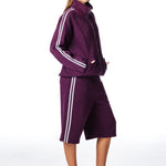 'LIMITED EDITION' Racer Zip Jacket - Burgundy - Kikiva Collection