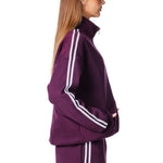 'LIMITED EDITION' Racer Zip Jacket - Burgundy - Kikiva Collection