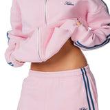 'LIMITED EDITION' Racer Zip Jacket - Pink - Kikiva Collection