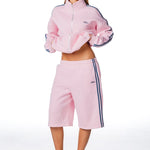 'LIMITED EDITION' Racer Zip Jacket - Pink - Kikiva Collection