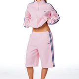 'LIMITED EDITION' Racer Zip Jacket - Pink - Kikiva Collection