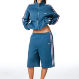 'LIMITED EDITION' Racer Zip Jacket - Teal - Kikiva Collection