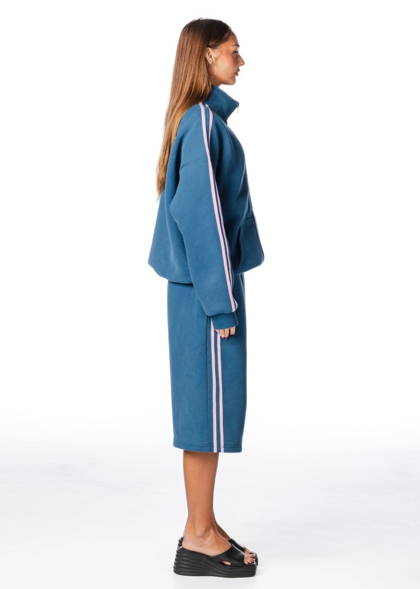 'LIMITED EDITION' Racer Zip Jacket - Teal - Kikiva Collection