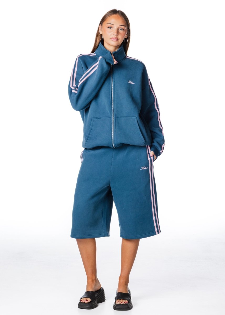 'LIMITED EDITION' Racer Zip Jacket - Teal - Kikiva Collection
