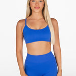 Lycra Seamless Crop - Cobalt - Kikiva Collection