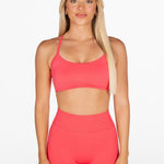 Lycra Seamless Crop - Coral - Kikiva Collection