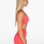 Lycra Seamless Crop - Coral - Kikiva Collection