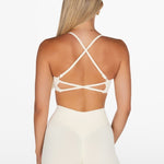 Lycra Seamless Crop - Cream - Kikiva Collection