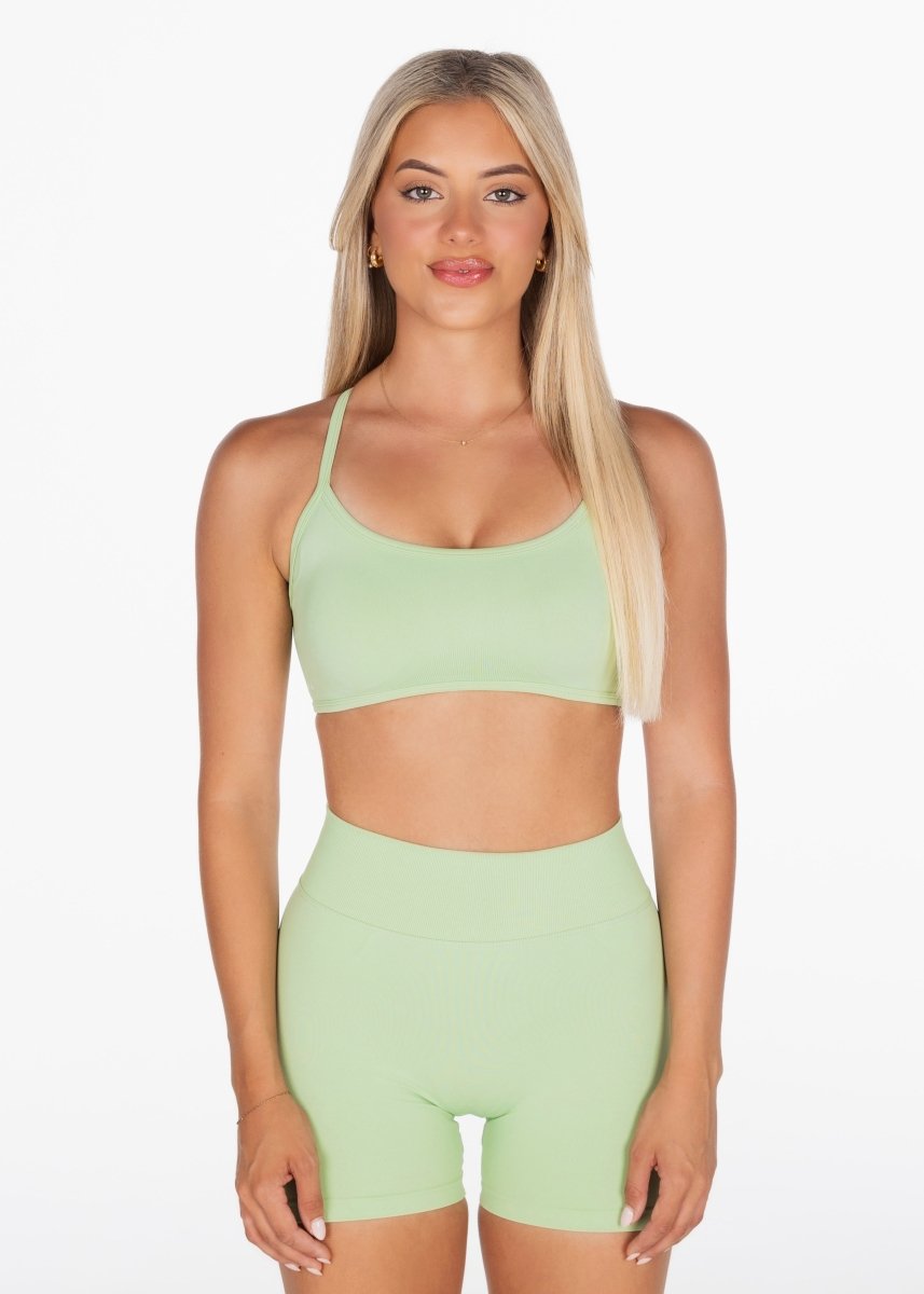 Lycra Seamless Crop - Deep Sage - Kikiva Collection