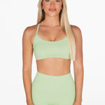 Lycra Seamless Crop - Deep Sage - Kikiva Collection