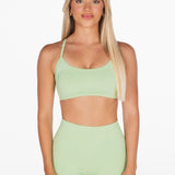 Lycra Seamless Crop - Deep Sage - Kikiva Collection