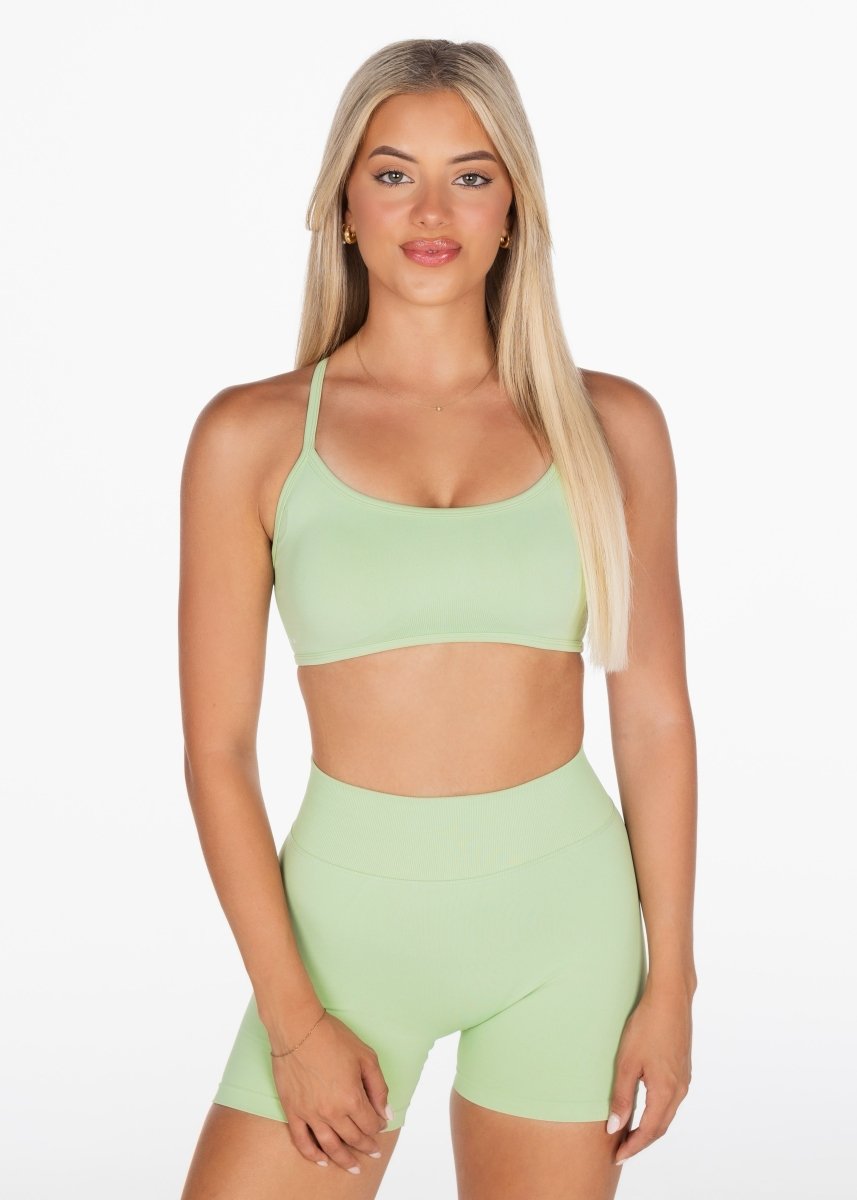Lycra Seamless Crop - Deep Sage - Kikiva Collection