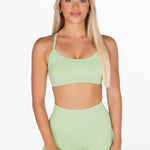 Lycra Seamless Crop - Deep Sage - Kikiva Collection