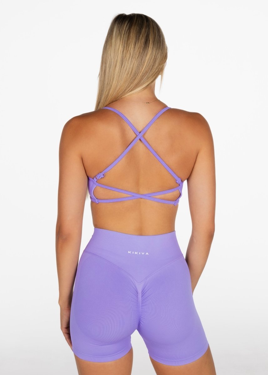 Lycra Seamless Crop - Lavender - Kikiva Collection