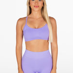 Lycra Seamless Crop - Lavender - Kikiva Collection