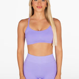 Lycra Seamless Crop - Lavender - Kikiva Collection