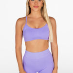 Lycra Seamless Crop - Lavender - Kikiva Collection