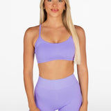 Lycra Seamless Crop - Lavender - Kikiva Collection