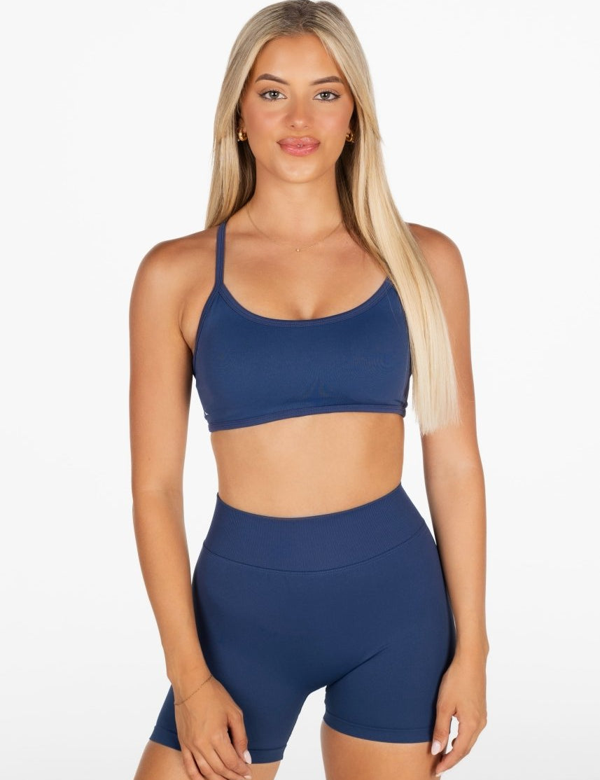 Lycra Seamless Crop - Midnight Blue - Kikiva Collection