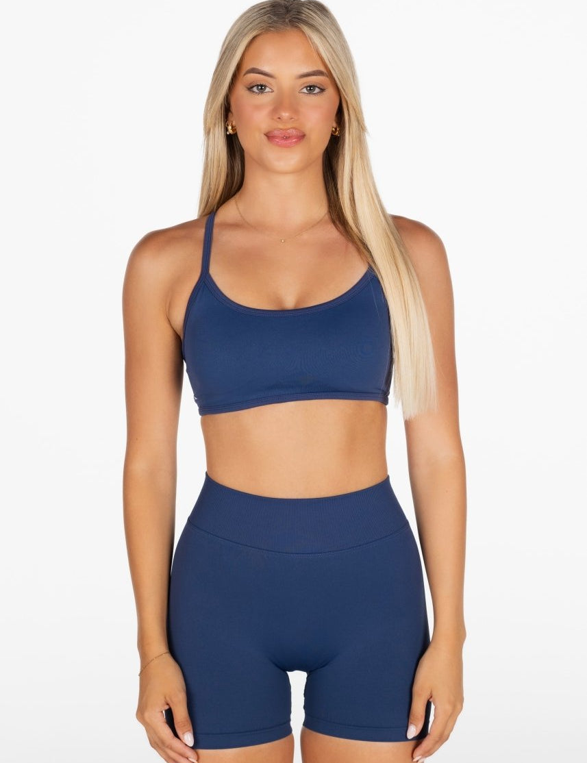 Lycra Seamless Crop - Midnight Blue - Kikiva Collection
