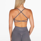 Lycra Seamless Crop - Smoke Grey - Kikiva Collection