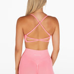 Lycra Seamless Crop - Soft Pink - Kikiva Collection