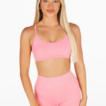 Lycra Seamless Crop - Soft Pink - Kikiva Collection