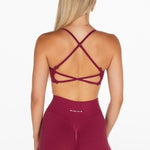 Lycra Seamless Crop - Sweet Maroon - Kikiva Collection