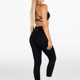 Lycra Seamless Leggings - Black - Kikiva Collection