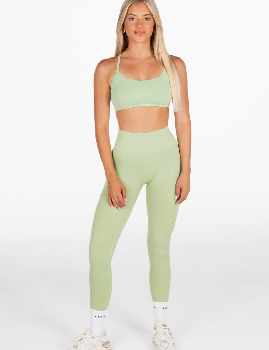 Lycra Seamless Leggings - Deep Sage - Kikiva Collection