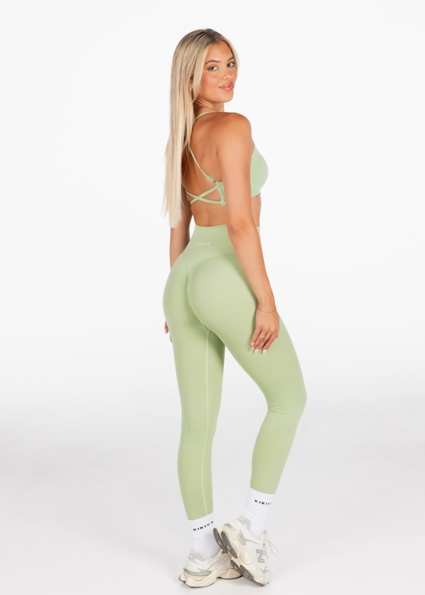 Lycra Seamless Leggings - Deep Sage - Kikiva Collection