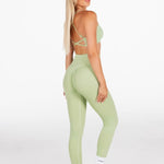 Lycra Seamless Leggings - Deep Sage - Kikiva Collection