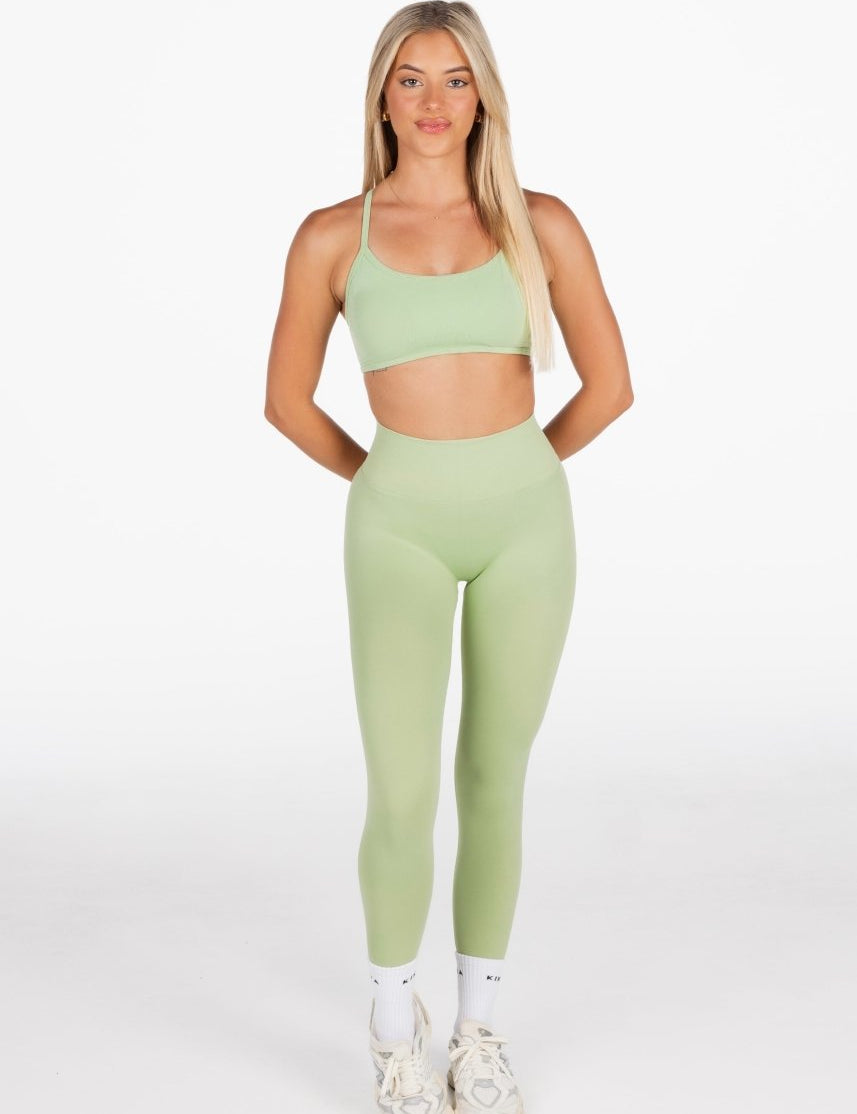 Lycra Seamless Leggings - Deep Sage - Kikiva Collection