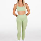 Lycra Seamless Leggings - Deep Sage - Kikiva Collection