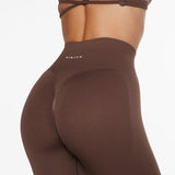 Lycra Seamless Leggings - Hazelnut Brown - Kikiva Collection