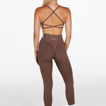 Lycra Seamless Leggings - Hazelnut Brown - Kikiva Collection