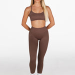 Lycra Seamless Leggings - Hazelnut Brown - Kikiva Collection