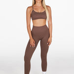 Lycra Seamless Leggings - Hazelnut Brown - Kikiva Collection