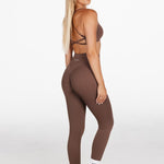 Lycra Seamless Leggings - Hazelnut Brown - Kikiva Collection