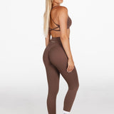 Lycra Seamless Leggings - Hazelnut Brown - Kikiva Collection