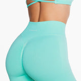 Lycra Seamless Short 4.5" - Aqua - Kikiva Collection