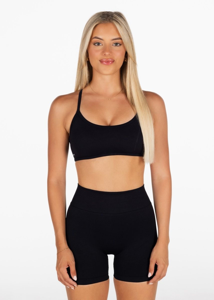 Lycra Seamless Short 4.5" - Black - Kikiva Collection