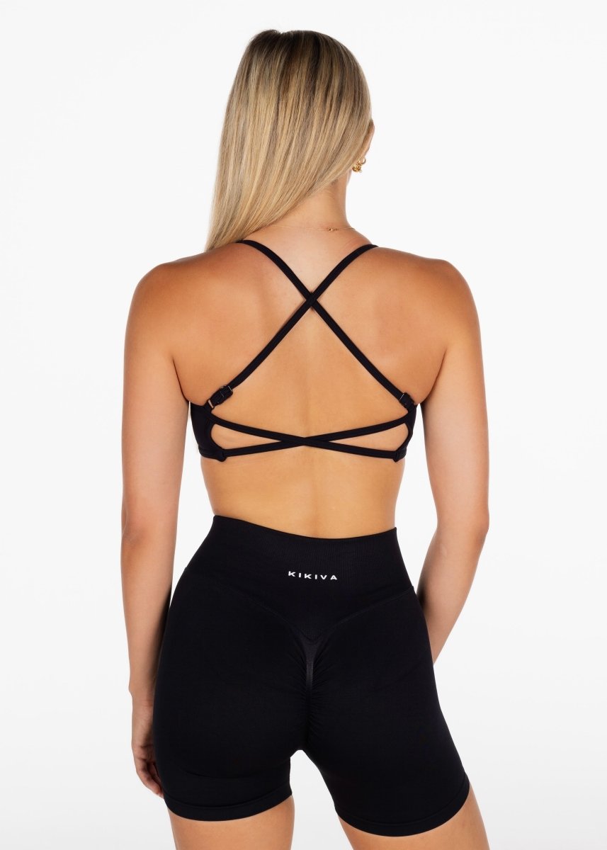 Lycra Seamless Short 4.5" - Black - Kikiva Collection