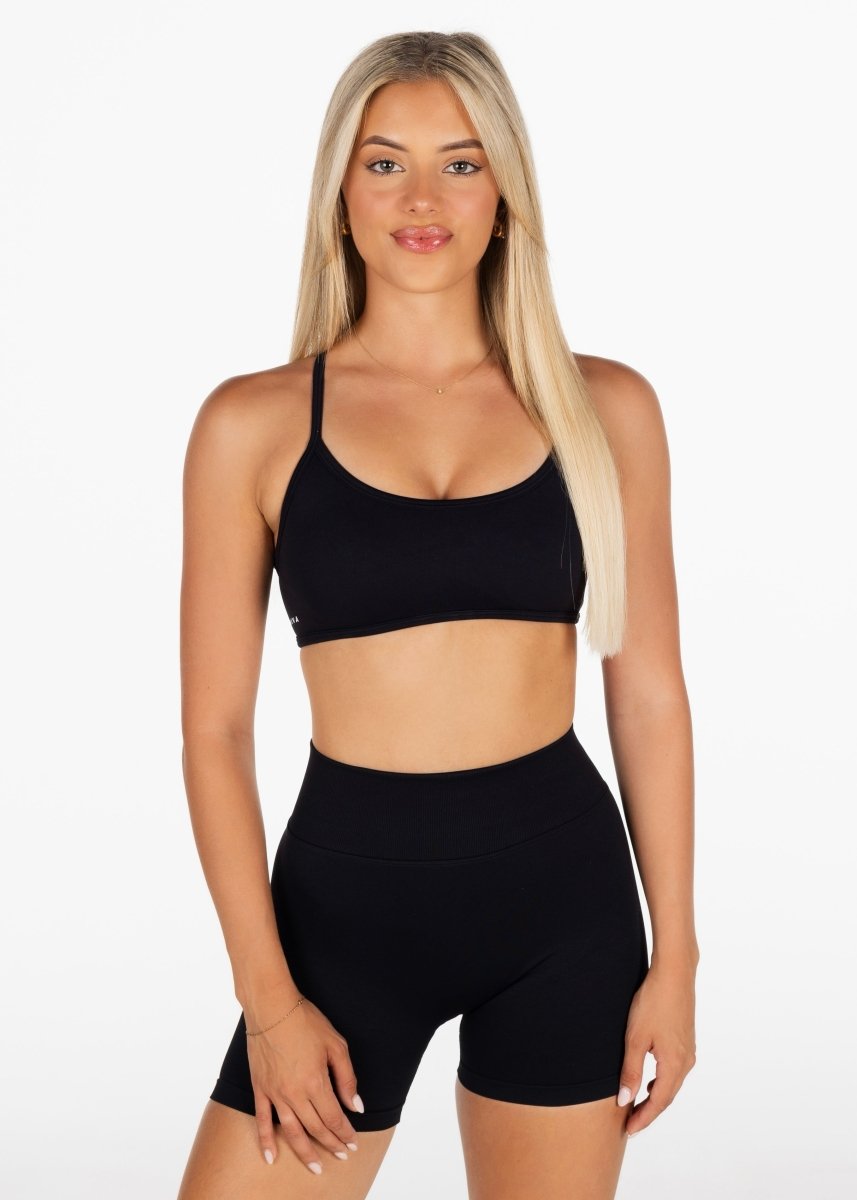 Lycra Seamless Short 4.5" - Black - Kikiva Collection
