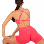 Lycra Seamless Short 4.5" - Coral - Kikiva Collection