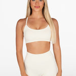 Lycra Seamless Short 4.5" - Cream - Kikiva Collection