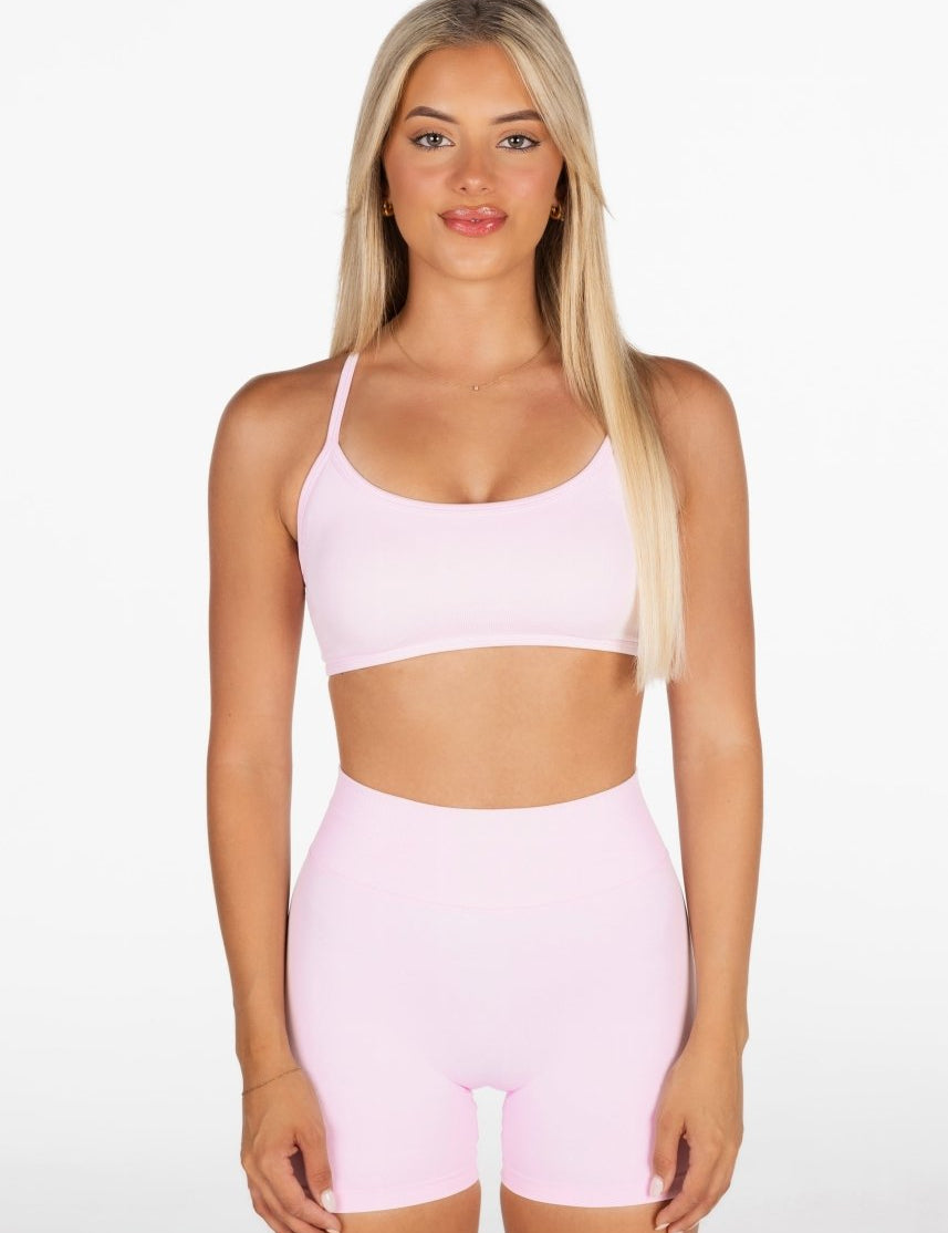 Lycra Seamless Short 4.5" - Glossy Pink - Kikiva Collection